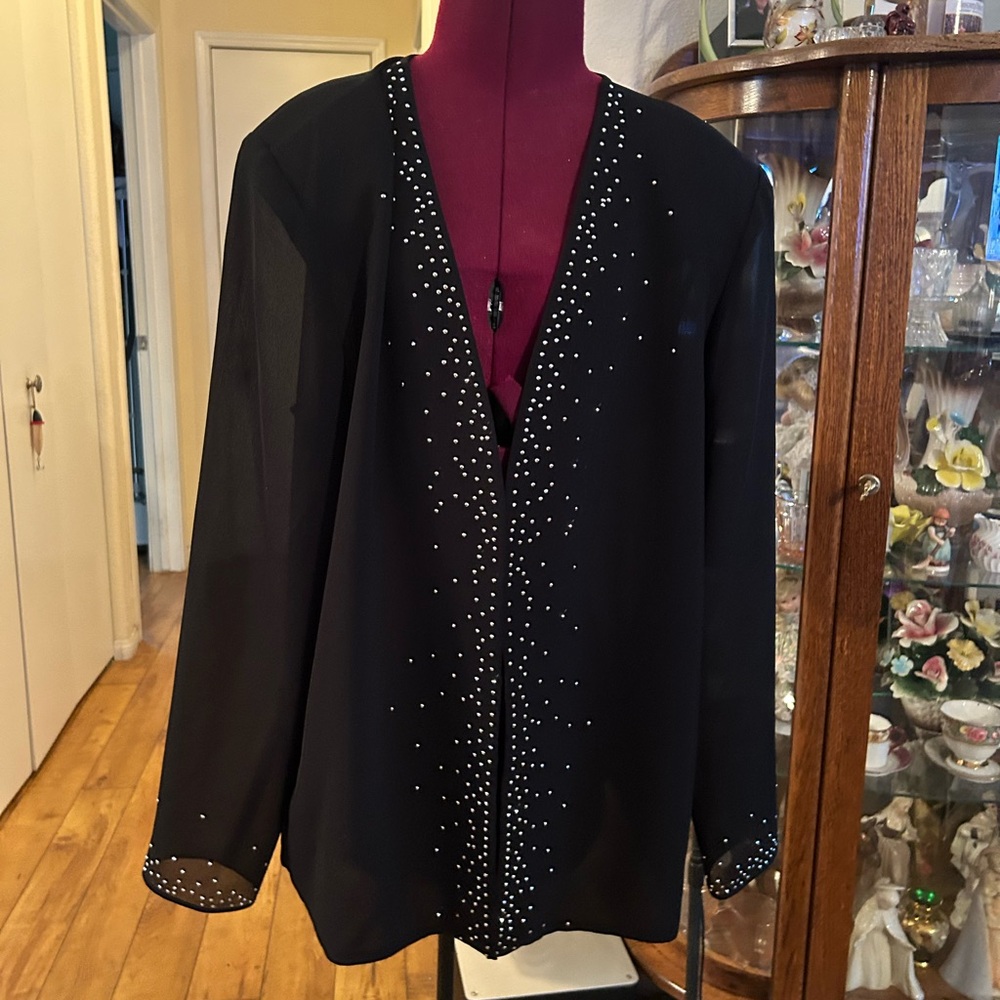Vintage R&M RICHARDS Black Jacket/Coverup
Silver Studs